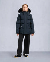 KIDS UNISEX ORIGINAL SHEARLING TRIM 3Q JACKET-NAVY/BLACK