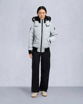 ONYX LADRIERE SHEARLING TRIM BOMBER JACKET