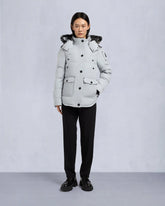 ONYX ANGUILLE SHEARLING TRIM JACKET