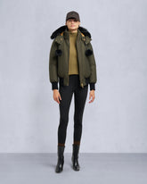 GOLD SERIES ORIGINAL SAINTE FLAVIE SHEARLING TRIM BOMBER JACKET