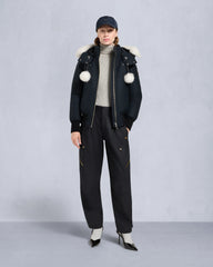 ORIGINAL DEBBIE SHEARLING TRIM BOMBER JACKET