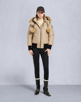 ORIGINAL DEBBIE SHEARLING TRIM BOMBER JACKET