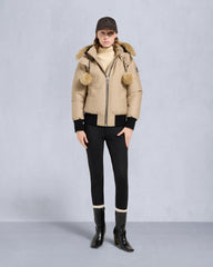 ORIGINAL DEBBIE SHEARLING TRIM BOMBER JACKET