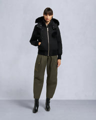 ORIGINAL DEBBIE SHEARLING TRIM BOMBER JACKET