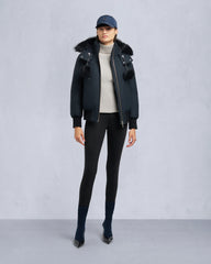 ORIGINAL DEBBIE SHEARLING TRIM BOMBER JACKET