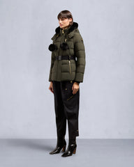 GOLD SERIES NYLUXE CAMBRIA SHEARLING TRIM JACKET