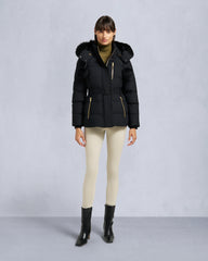 GOLD SERIES NYLUXE CAMBRIA SHEARLING TRIM JACKET