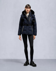 GOLD SERIES NYLUXE CAMBRIA SHEARLING TRIM JACKET