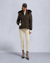 BETTA SHEARLING TRIM DOWN PUFFER JACKET