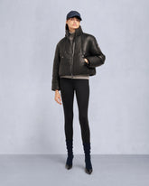 MAPLETON LEATHER DOWN PUFFER JACKET
