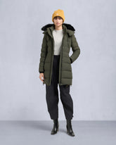 NYLUXE WATERSHED SHEARLING TRIM PARKA