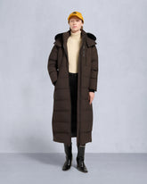 NYLUXE CHELIA SHEARLING TRIM PARKA