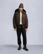 ORIGINAL BALLISTIC SHEARLING TRIM BOMBER JACKET