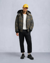 ORIGINAL BALLISTIC SHEARLING TRIM BOMBER JACKET