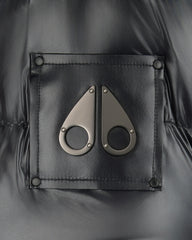 KINGS PUFFER SHEARLING TRIM JACKET-BLACK/BLACK